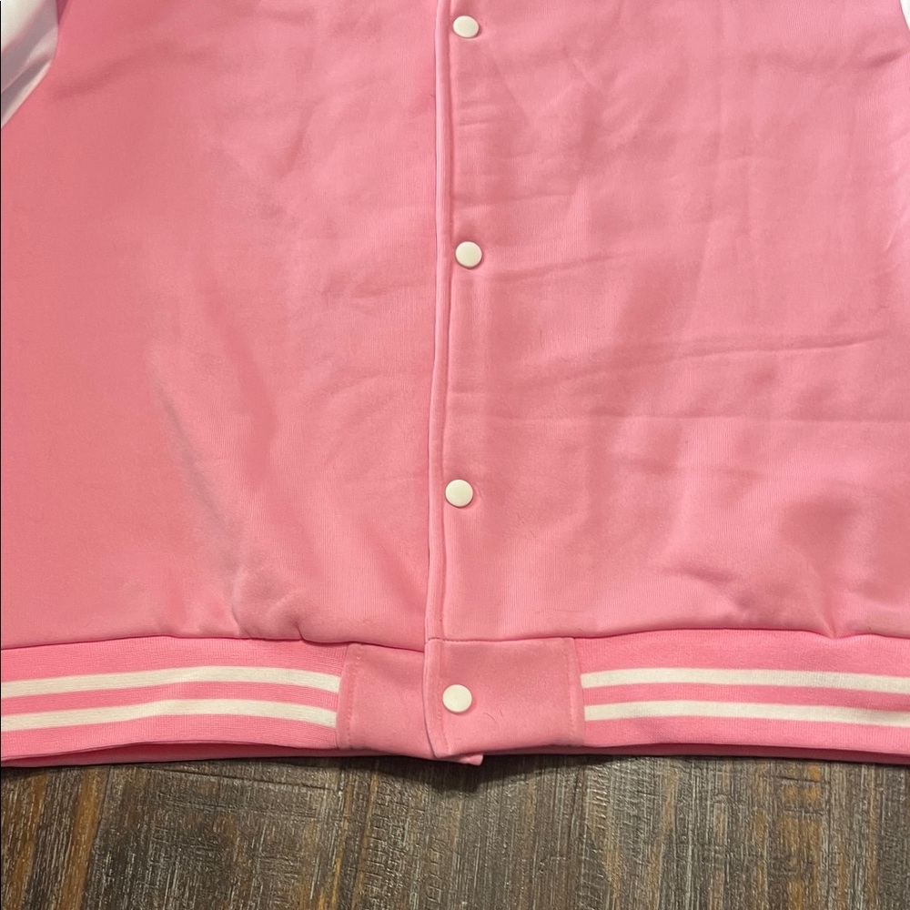 Pink and White Varsity Jacket - Picture 5 of 10